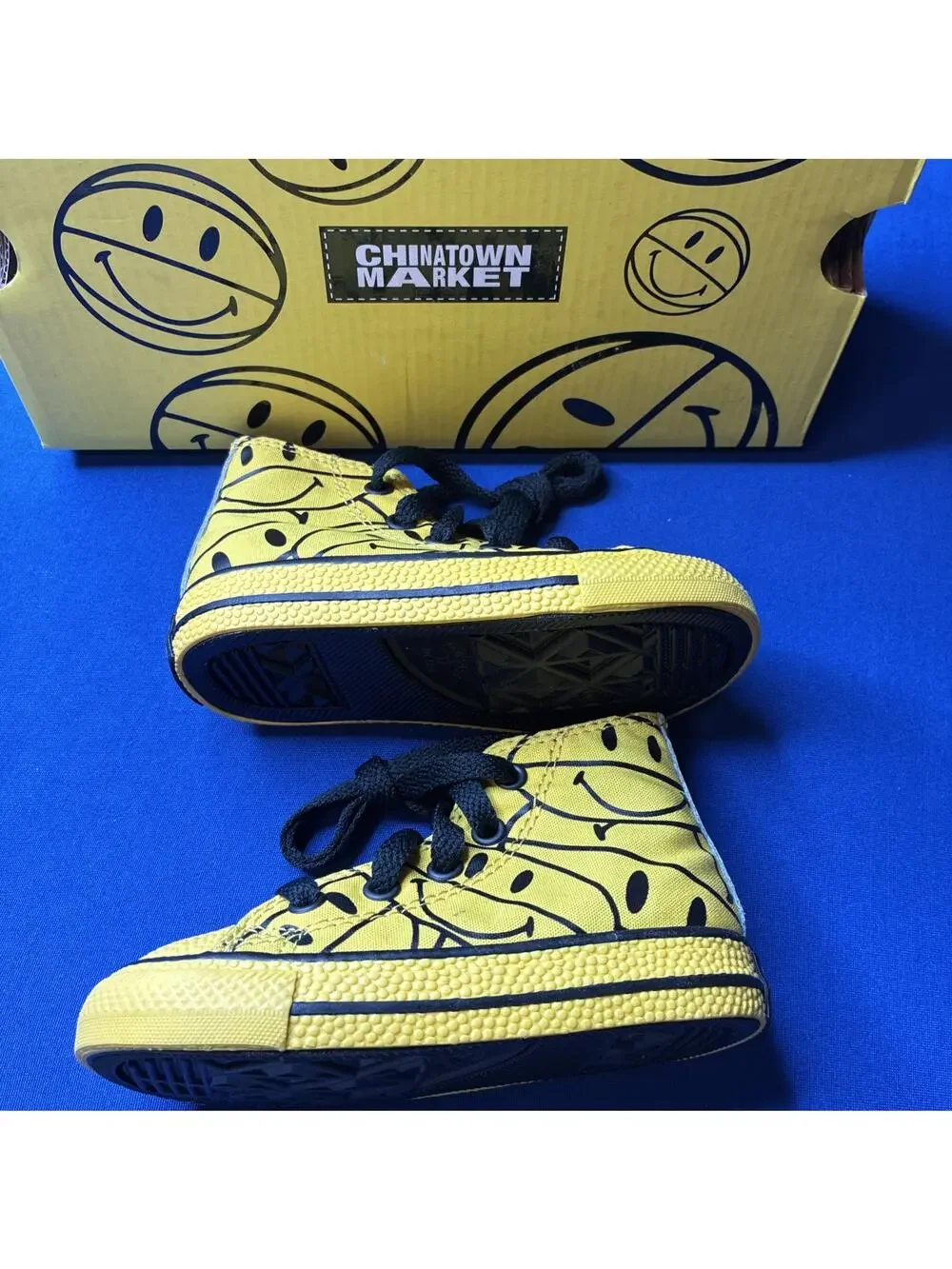 Infant Toddler Girls Boys Converse Happy Face 771256C Yellow Sneakers Size 6